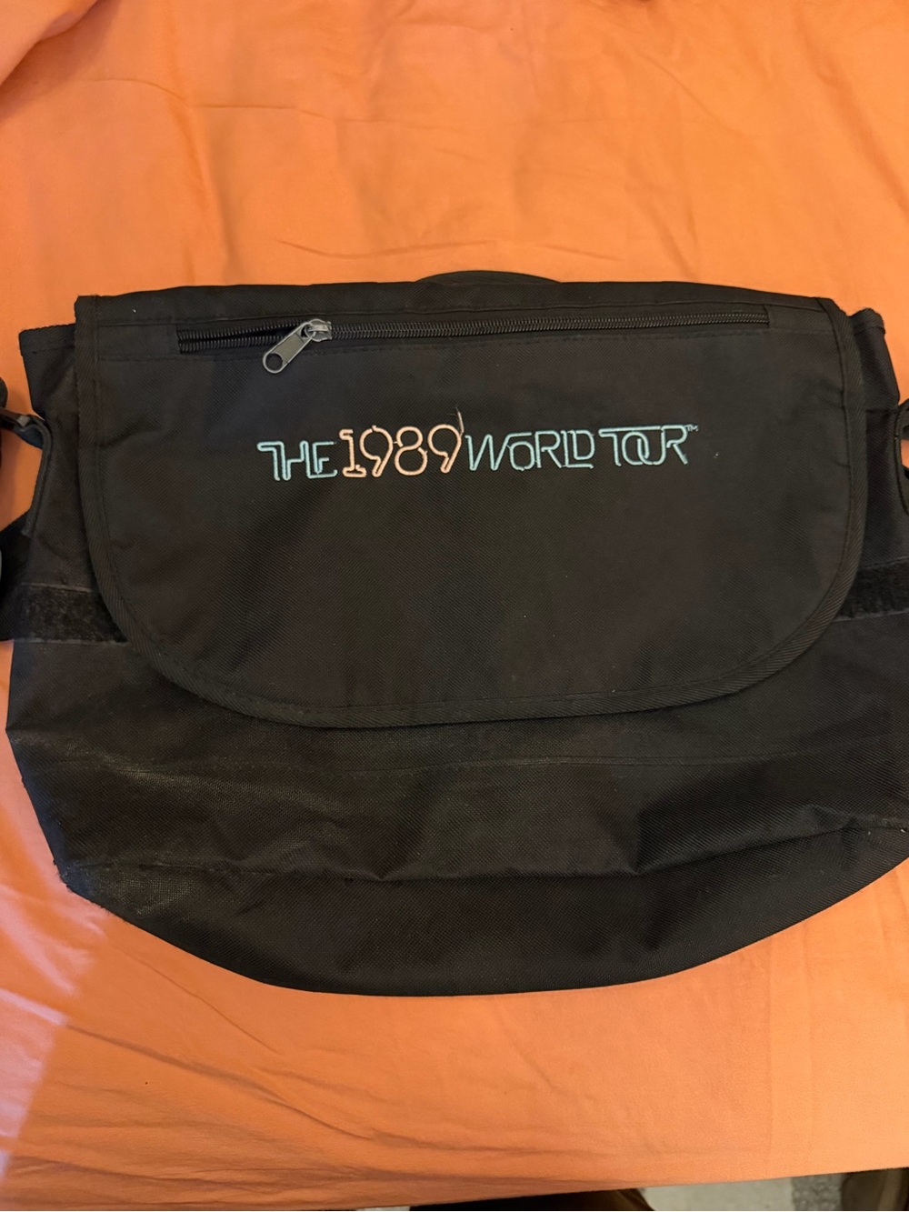 Taylor Swift Black Crossbody Bag with Multicolor '1989 World Tour' Logo